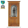 Classic European Solid Wood Door with Glass (ds-8022)